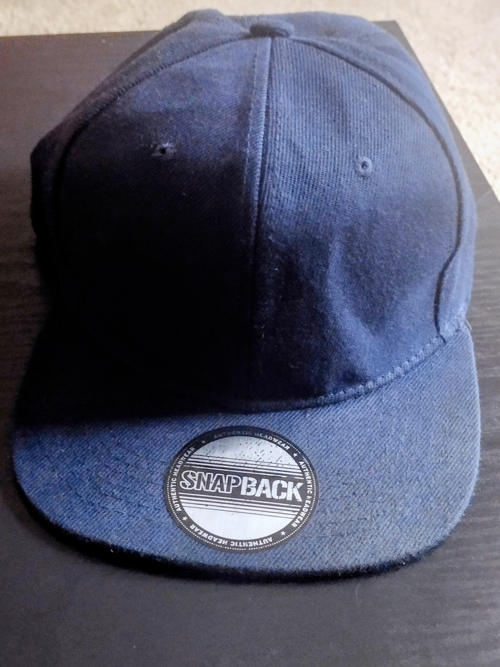 Men's Navy Snapback Hat $5
